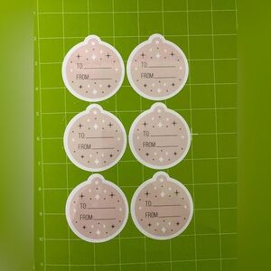 Christmas Gift Name Tag Stickers